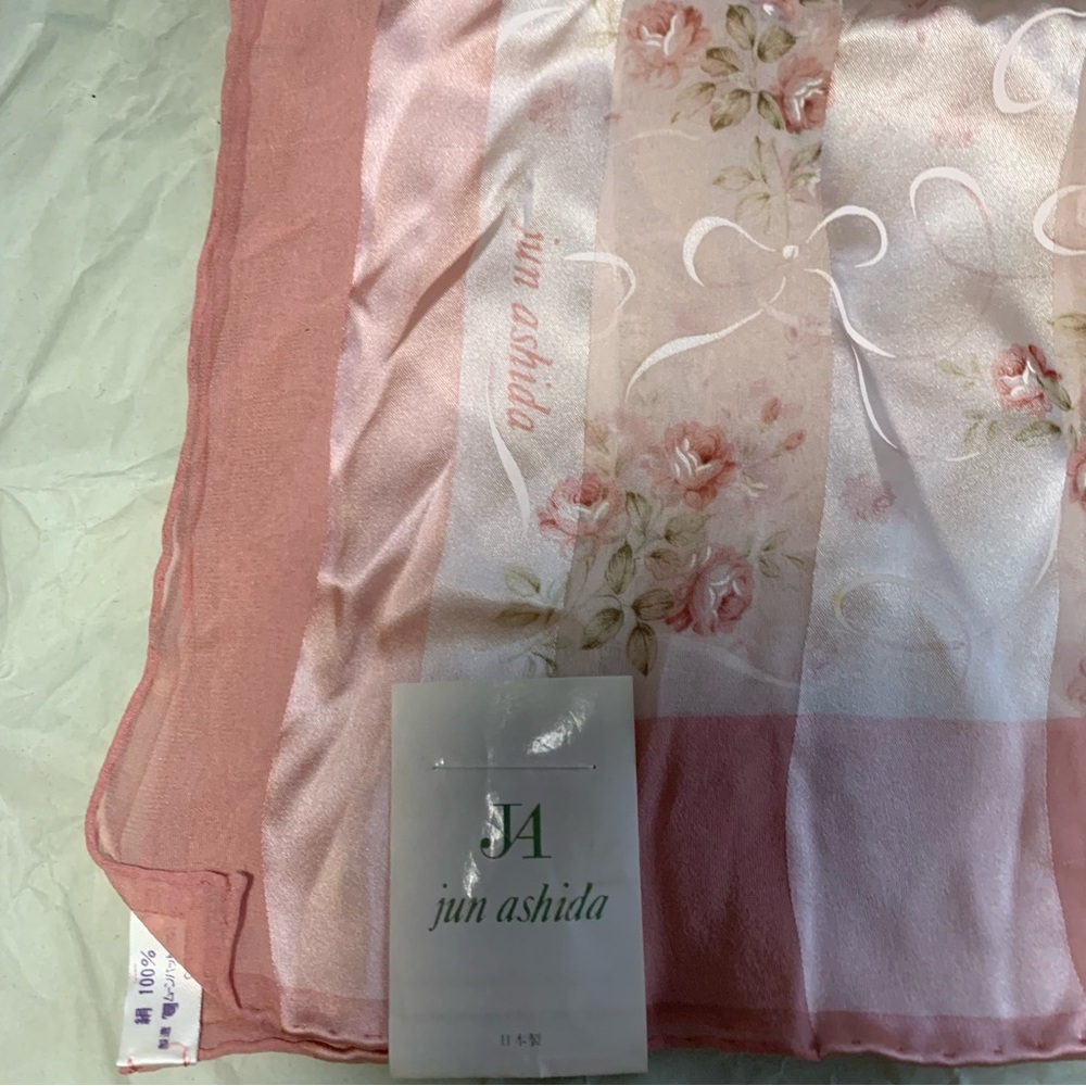 Jun ashida #4 Pink Floral Scarf